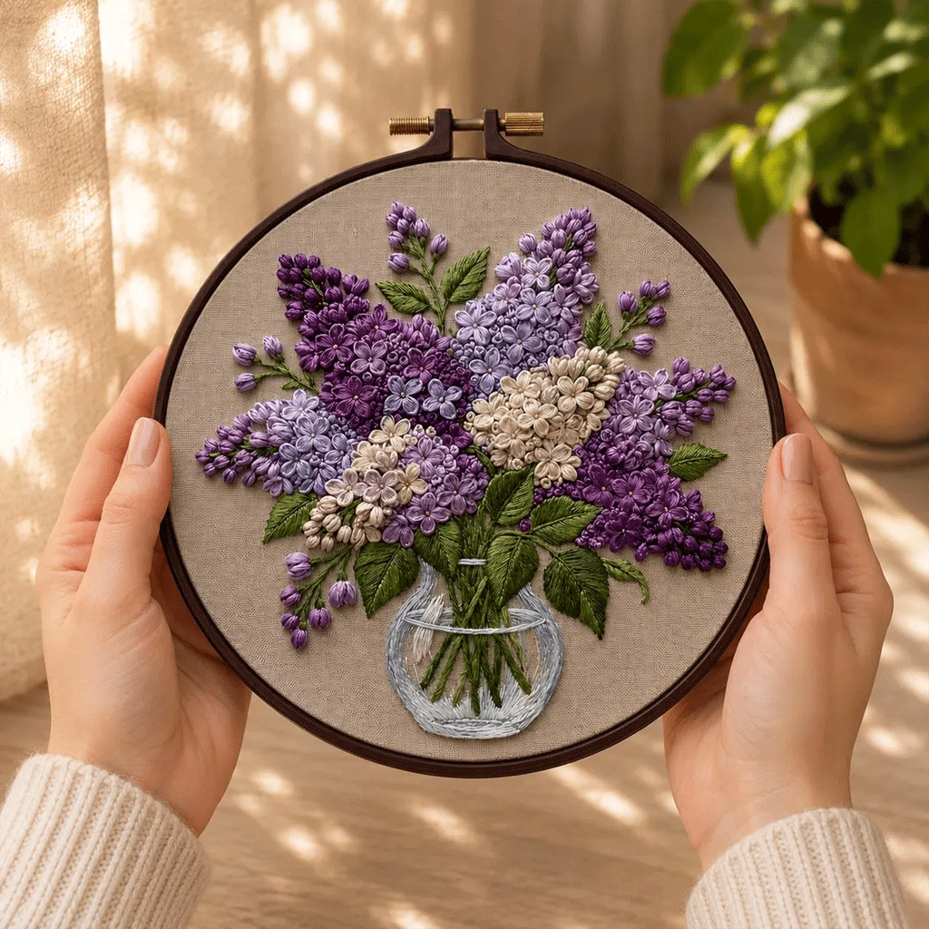 Lilac Embroidery Kit