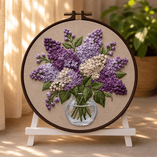 Lilac Embroidery Kit